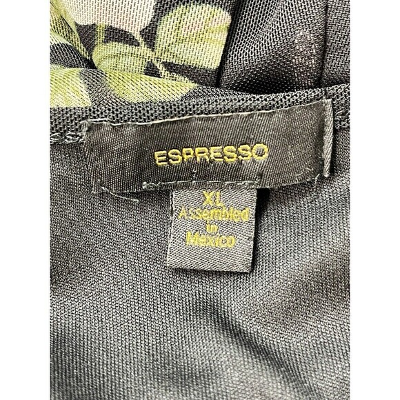 Espresso Semi Sheer Floral Ruffle Dress Shift Womens XL Friends Style Fairy - Picture 9 of 10